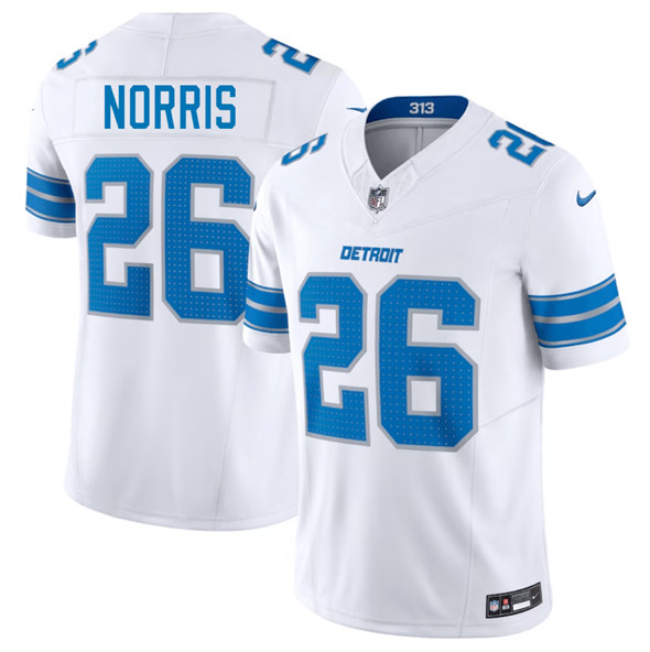 Detroit Lions #26 Morice Norris White 2025 F.U.S.E. Vapor Limited Football Stitched Jersey