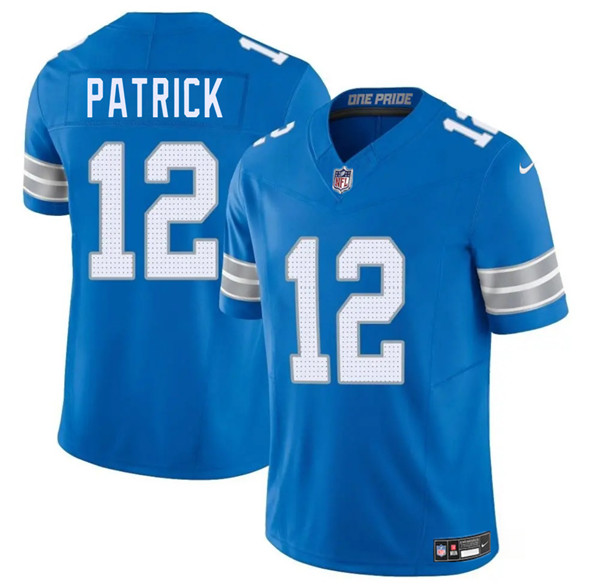 Detroit Lions #12 Tim Patrick Blue 2025 F.U.S.E. Vapor Limited Football Stitched Jersey