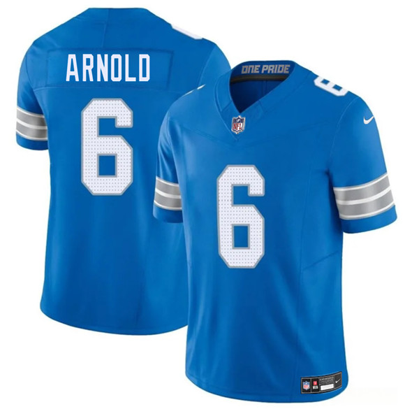 Detroit Lions #6 Terrion Arnold Blue 2025 F.U.S.E. Vapor Limited Football Stitched Jersey