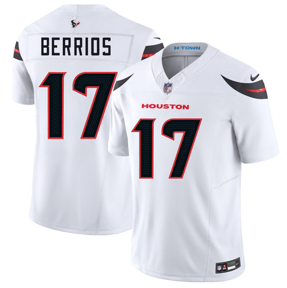 Houston Texans #17 Braxton Berrios White 2025 F.U.S.E. Vapor Limited Football Stitched Jersey
