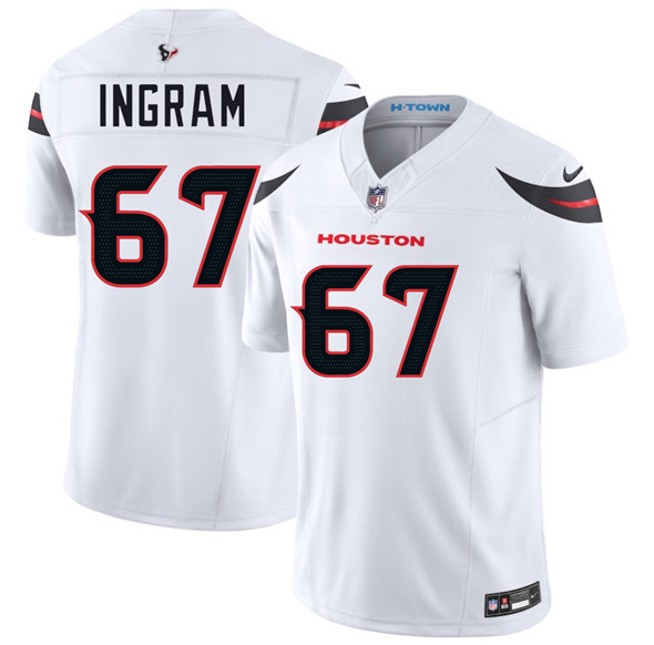 Houston Texans #67 Ed Ingram White 2025 F.U.S.E. Vapor Limited Football Stitched Jersey