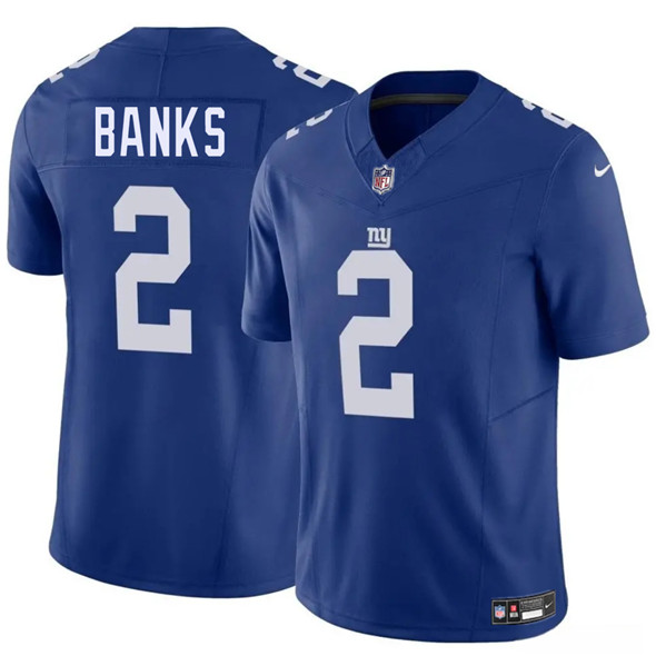 New York Giants #2 Deonte Banks Blue 2025 F.U.S.E. Vapor Untouchable Limited Football Stitched Jersey