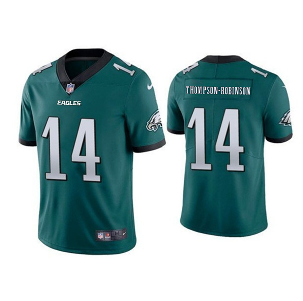 Philadelphia Eagles #14 Dorian Thompson-Robinson Green 2025 New Vapor Untouchable Limited Football Stitched Jersey Philadelphia Eagles #14 Dorian Thompson-Robinson Green 2025 New Vapor Untouchable Limited Football Stitched Jersey