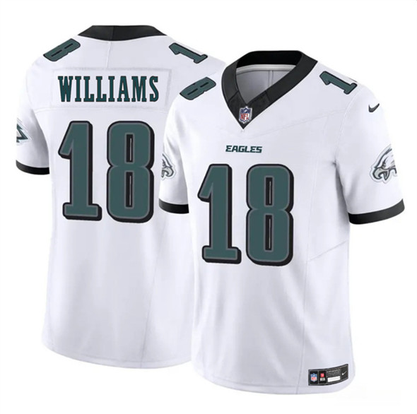 Philadelphia Eagles #18 Avery Williams White 2024 New F.U.S.E. Vapor Untouchable Limited Football Stitched Jersey