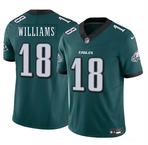 Philadelphia Eagles #18 Avery Williams Green 2024 New F.U.S.E. Vapor Untouchable Limited Football Stitched Jersey Philadelphia Eagles #18 Avery Williams Green 2024 New F.U.S.E. Vapor Untouchable Limited Football Stitched Jersey