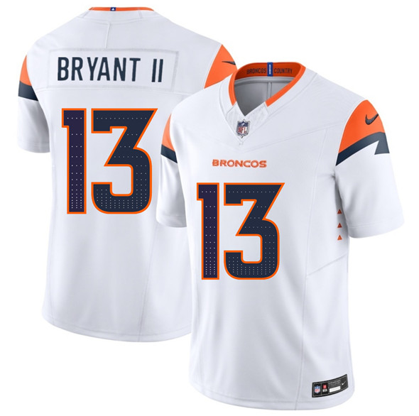 Denver Broncos #13 Pat Bryant II White 2025 Draft F.U.S.E. Vapor Limited Football Stitched Jersey Denver Broncos #13 Pat Bryant II White 2025 Draft F.U.S.E. Vapor Limited Football Stitched Jersey