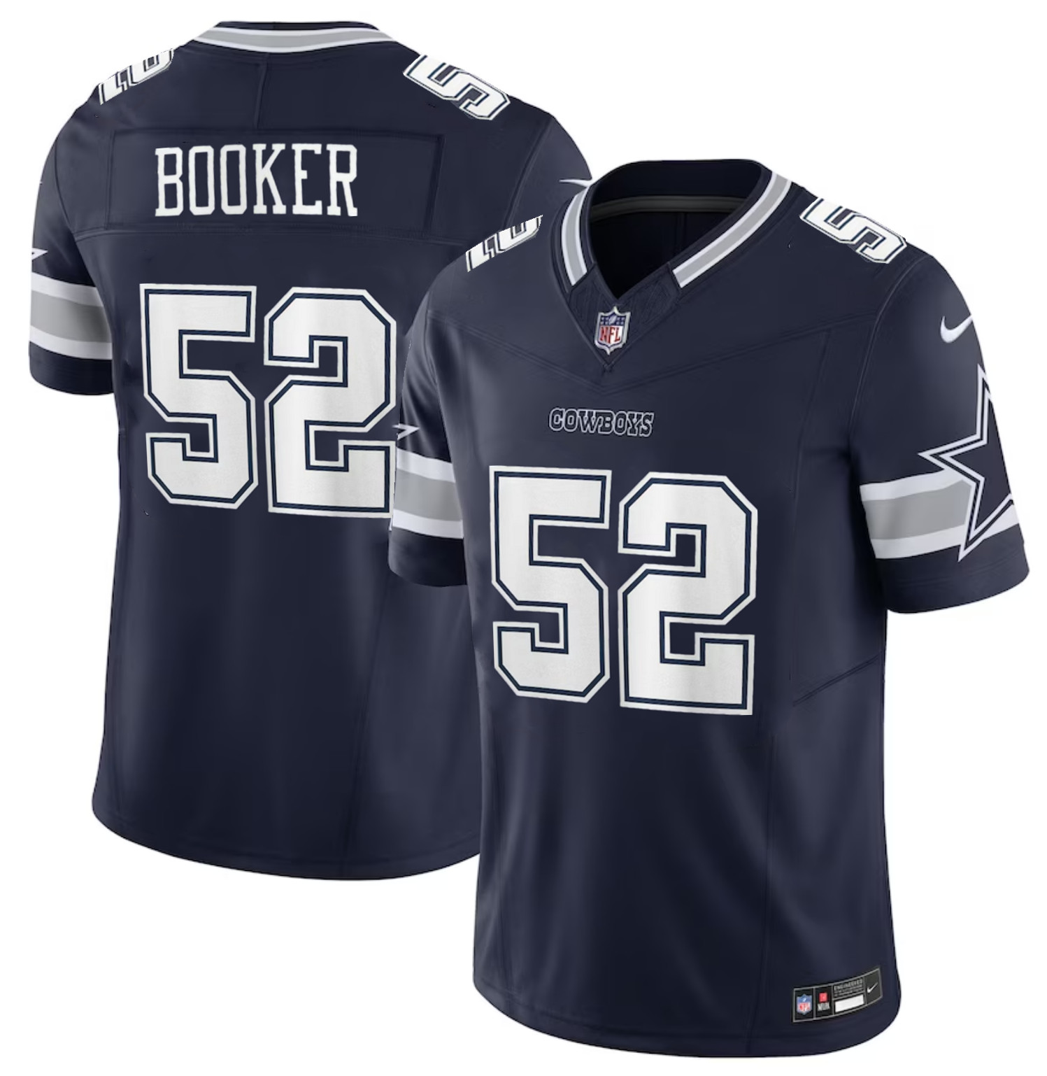 Dallas Cowboys #52 Tyler Booker Navy 2025 F.U.S.E. Draft Vapor Untouchable Limited Football Stitched Jersey Dallas Cowboys #52 Tyler Booker Navy 2025 F.U.S.E. Draft Vapor Untouchable Limited Football Stitched Jersey