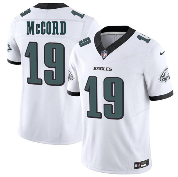 Philadelphia Eagles #19 Kyle McCord White 2025 Draft New F.U.S.E. Vapor Untouchable Limited Football Stitched Jersey Philadelphia Eagles #19 Kyle McCord White 2025 Draft New F.U.S.E. Vapor Untouchable Limited Football Stitched Jersey