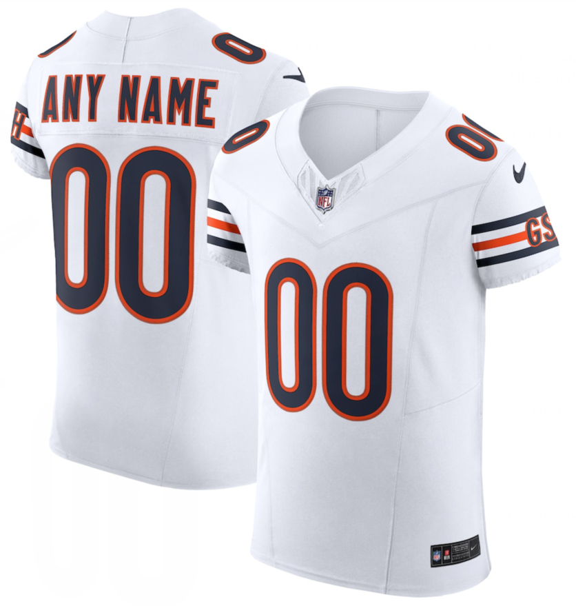 Chicago Bears Active Player Custom F.U.S.E. White Vapor Elite Stitched Football Jersey Chicago Bears Active Player Custom F.U.S.E. White Vapor Elite Stitched Football Jersey