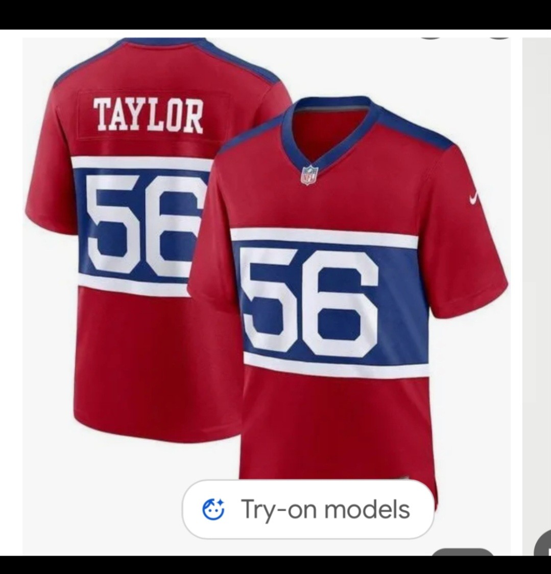 New York Giants #56 Lawrence Taylor Century Red Alternate Vapor Limited Football Stitched Jersey