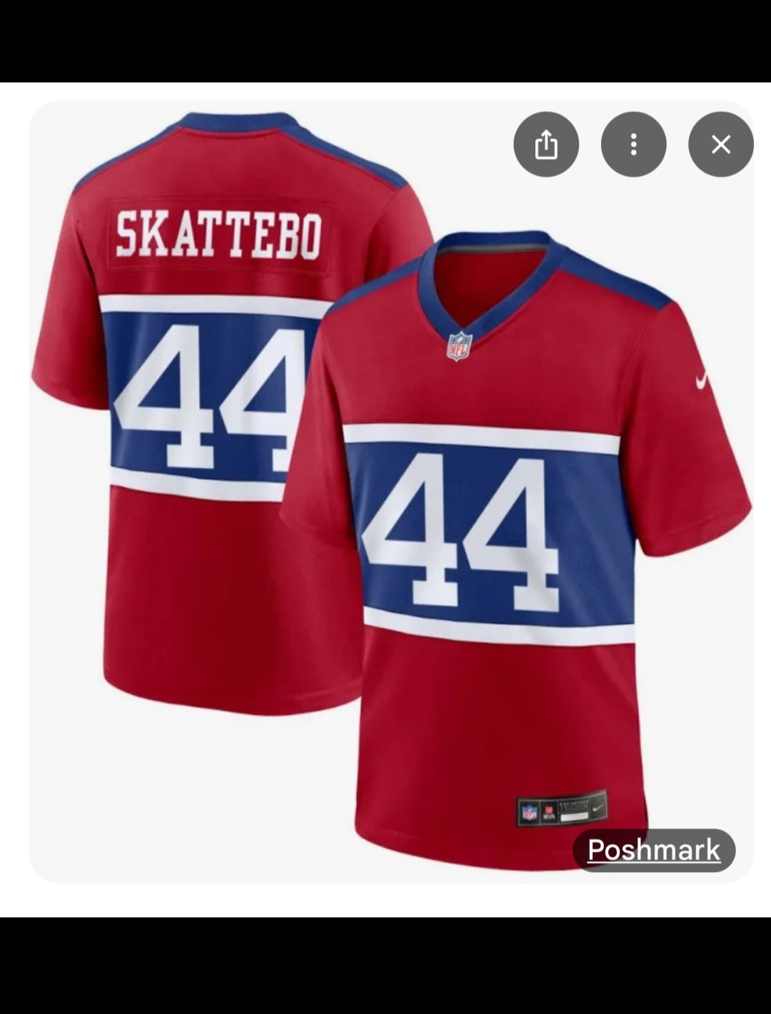 New York Giants #44 Cam Skattebo Century Red Alternate Vapor Limited Football Stitched Jersey