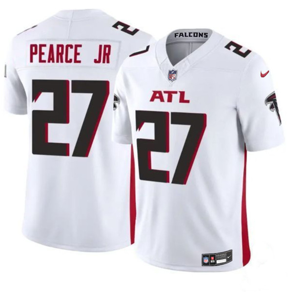 Atlanta Falcons #27 James Pearce Jr White 2025 Draft F.U.S.E. Vapor Untouchable Limited Football Stitched Jersey Atlanta Falcons #27 James Pearce Jr White 2025 Draft F.U.S.E. Vapor Untouchable Limited Football Stitched Jersey