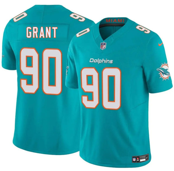 Miami Dolphins #90 Kenneth Grant Aqua 2025 Draft F.U.S.E. Vapor Limited Football Stitched Jersey