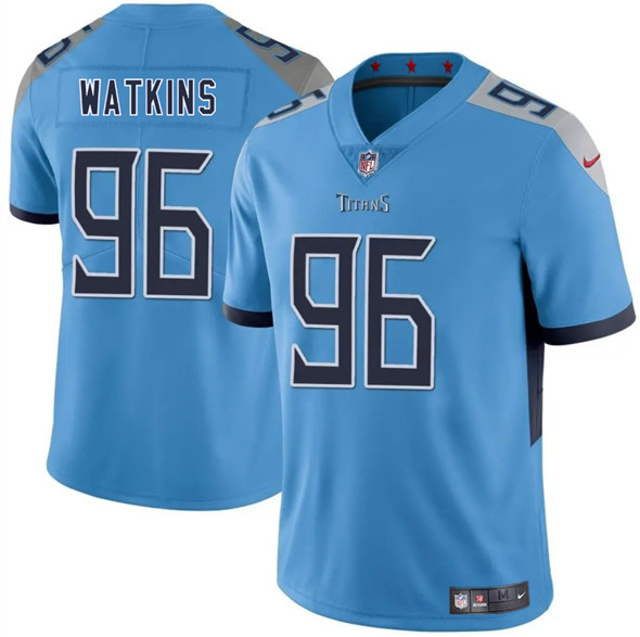 Tennessee Titans #96 Carlos Watkins Blue 2025 F.U.S.E. Vapor Limited Football Stitched Jersey