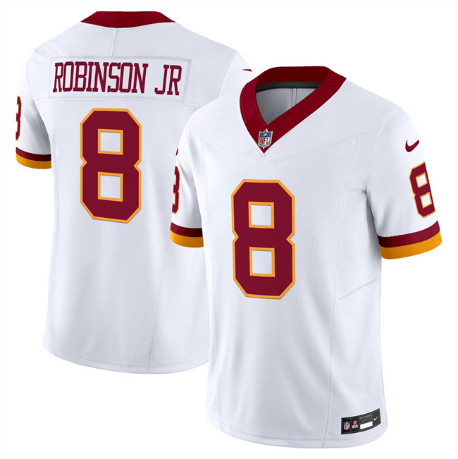 Washington Commanders #8 Brian Robinson Jr. White 2025 F.U.S.E. Throwback Vapor Limited Football Stitched Jersey Washington Commanders #8 Brian Robinson Jr. White 2025 F.U.S.E. Throwback Vapor Limited Football Stitched Jersey