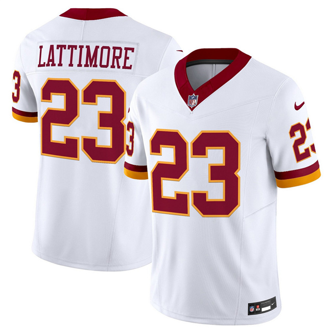 Washington Commanders #23 Marshon Lattimore White 2025 F.U.S.E. Throwback Vapor Limited Football Stitched Jersey Washington Commanders #23 Marshon Lattimore White 2025 F.U.S.E. Throwback Vapor Limited Football Stitched Jersey