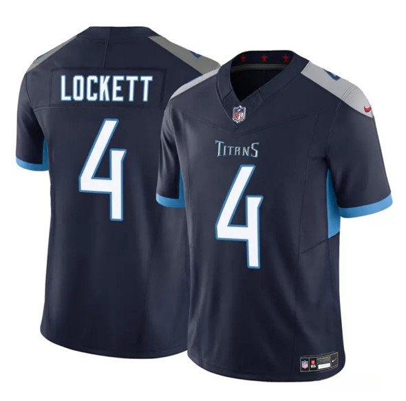 Tennessee Titans #4 Tyler Lockett Navy 2025 F.U.S.E. Vapor Limited Football Stitched Jersey Tennessee Titans #4 Tyler Lockett Navy 2025 F.U.S.E. Vapor Limited Football Stitched Jersey