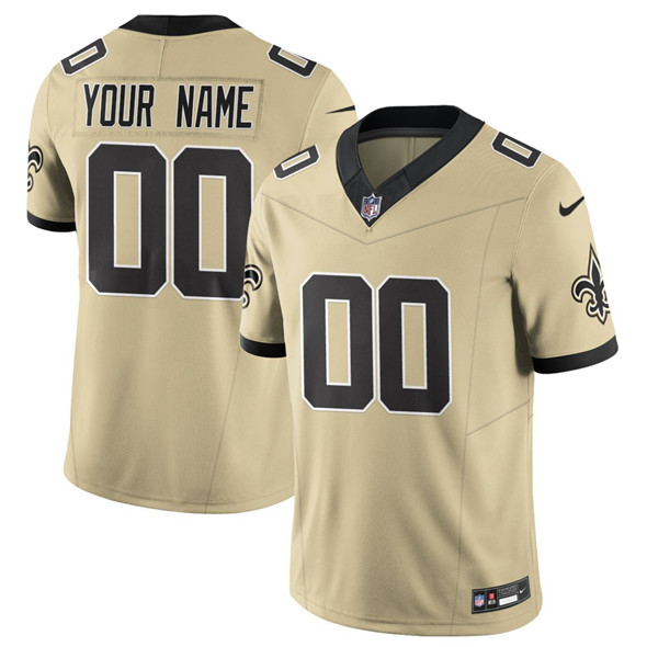 New Orleans Saints Active Player Custom Gold 2025 F.U.S.E. Alternate Vapor Limited Football Stitched Jersey New Orleans Saints Active Player Custom Gold 2025 F.U.S.E. Alternate Vapor Limited Football Stitched Jersey
