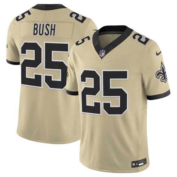 New Orleans Saints #25 Reggie Bush Gold 2025 F.U.S.E. Alternate Vapor Limited Football Stitched Jersey