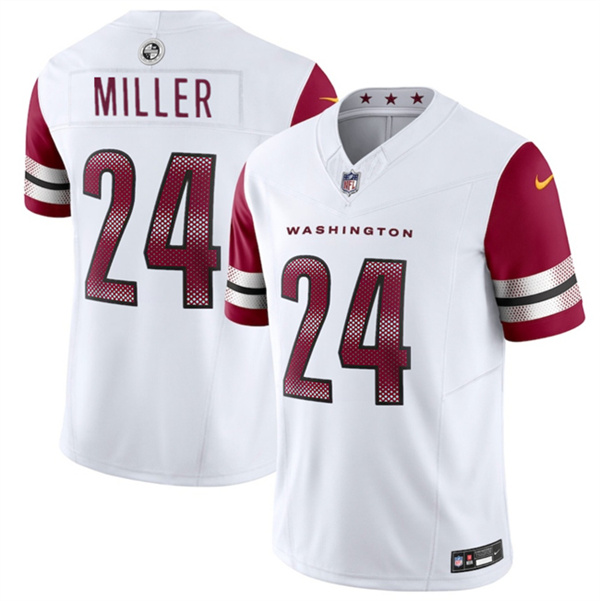 Washington Commanders #24 Von Miller White 2025 F.U.S.E. Vapor Limited Football Stitched Jersey Washington Commanders #24 Von Miller White 2025 F.U.S.E. Vapor Limited Football Stitched Jersey