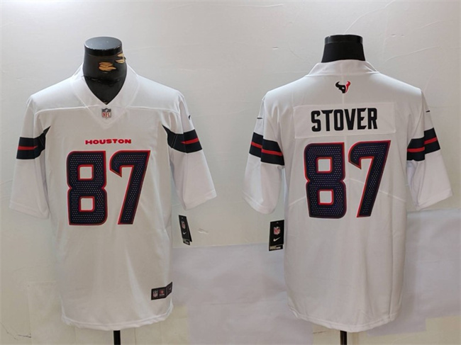 Houston Texans #87 Cade Stover White Vapor Untouchable Football Stitched Jersey Houston Texans #87 Cade Stover White Vapor Untouchable Football Stitched Jersey