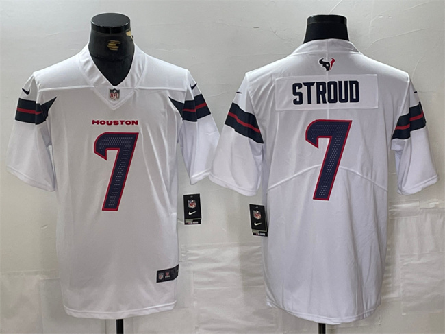 Houston Texans #7 C.J. Stroud White Vapor Untouchable Football Stitched Jersey Houston Texans #7 C.J. Stroud White Vapor Untouchable Football Stitched Jersey