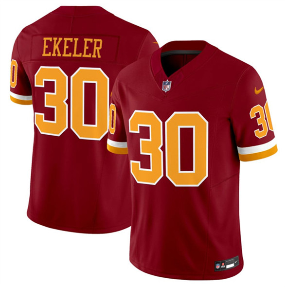 Washington Commanders #30 Austin Ekeler Burgundy 2025 F.U.S.E. Throwback Limited Football Stitched Jersey Washington Commanders #30 Austin Ekeler Burgundy 2025 F.U.S.E. Throwback Limited Football Stitched Jersey