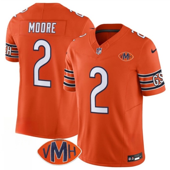 Chicago Bears #2 D.J. Moore Orange 2025 F.U.S.E. With VMH Patch Vapor Untouchable Limited Football Stitched Jersey Chicago Bears #2 D.J. Moore Orange 2025 F.U.S.E. With VMH Patch Vapor Untouchable Limited Football Stitched Jersey