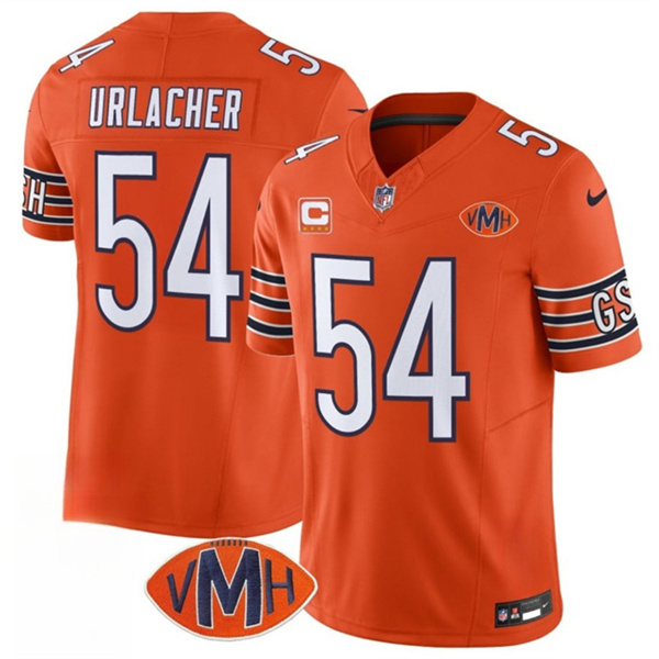 Chicago Bears #54 Brian Urlacher Orange 2025 F.U.S.E. With 4-Star C Patch VMH Patch Vapor Untouchable Limited Football Stitched Jersey Chicago Bears #54 Brian Urlacher Orange 2025 F.U.S.E. With 4-Star C Patch VMH Patch Vapor Untouchable Limited Football Stitched Jersey