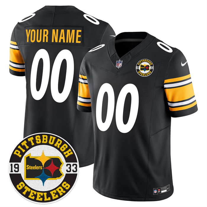 Pittsburgh Steelers Throwback 1933 Patch black Vapor Limited All Stitched Jersey Pittsburgh Steelers Throwback 1933 Patch black Vapor Limited All Stitched Jersey