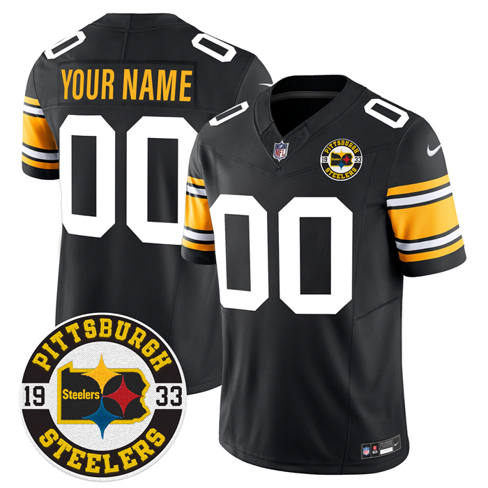 Pittsburgh Steelers Throwback 1933 Patch black Vapor Limited All Stitched Jersey Pittsburgh Steelers Throwback 1933 Patch black Vapor Limited All Stitched Jersey