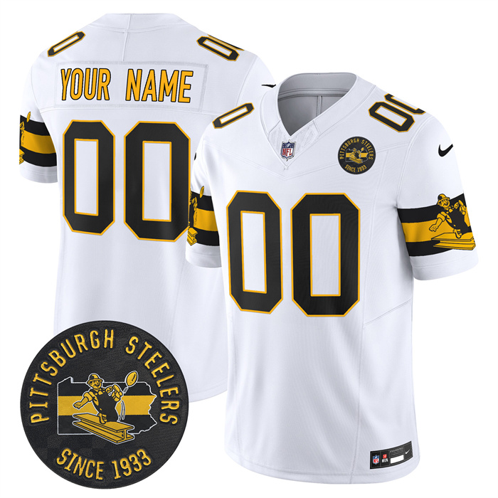 Pittsburgh Steelers Throwback 1933 Patch white Vapor Limited All Stitched Jerseys Pittsburgh Steelers Throwback 1933 Patch white Vapor Limited All Stitched Jerseys