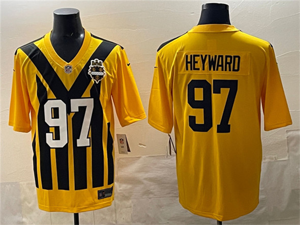 Pittsburgh Steelers #97 Cameron Heyward Gold 1933 Throwback Alternate Football Stitched Game Jersey