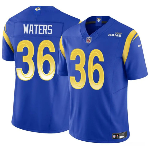 Los Angeles Rams #36 Jordan Waters Blue 2024 F.U.S.E. Vapor Untouchable Football Stitched Jersey Los Angeles Rams #36 Jordan Waters Blue 2024 F.U.S.E. Vapor Untouchable Football Stitched Jersey