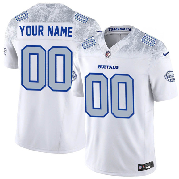 Buffalo Bills Active Player Custom White 2025 F.U.S.E. "Rivalries" Vapor Untouchable Limited Football Stitched Jersey