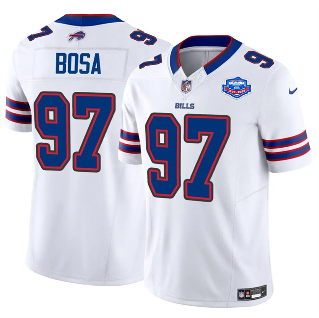 Buffalo Bills #97 Joey Bosa White 2025 F.U.S.E. With Farewell Patch Vapor Untouchable Limited Football Stitched Jersey