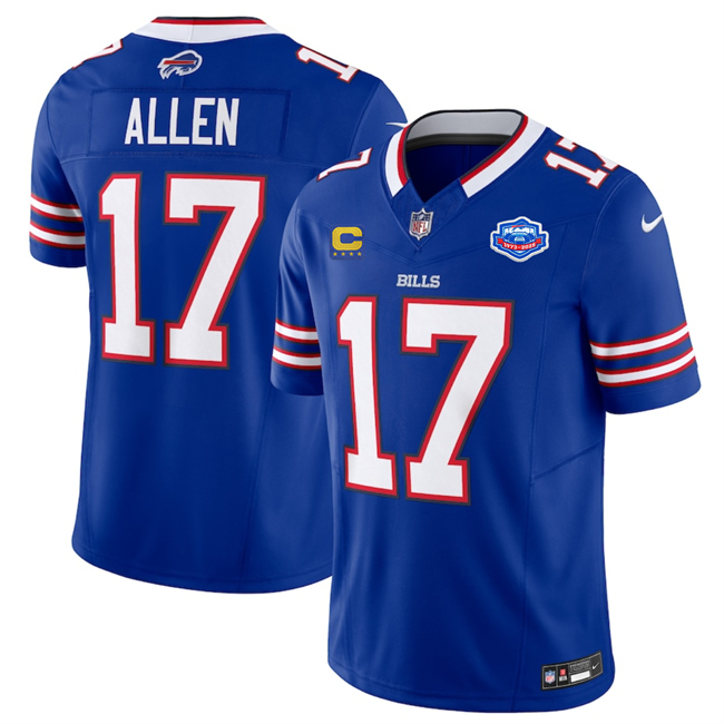 Buffalo Bills #17 Josh Allen Blue 2025 F.U.S.E. With Farewell Patch And 4-Star C Patch Vapor Untouchable Limited Football Stitched Jersey Buffalo Bills #17 Josh Allen Blue 2025 F.U.S.E. With Farewell Patch And 4-Star C Patch Vapor Untouchable Limited Football Stitched Jersey