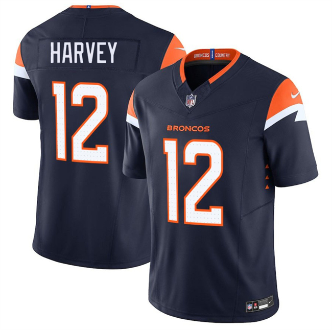 Denver Broncos #12 RJ Harvey Navy F.U.S.E. Vapor Limited Football Stitched Jersey Denver Broncos #12 RJ Harvey Navy F.U.S.E. Vapor Limited Football Stitched Jersey