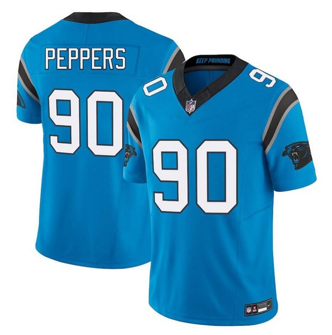 Carolina Panthers #90 Julius Peppers Blue F.U.S.E. Vapor Limited Football Stitched Jersey