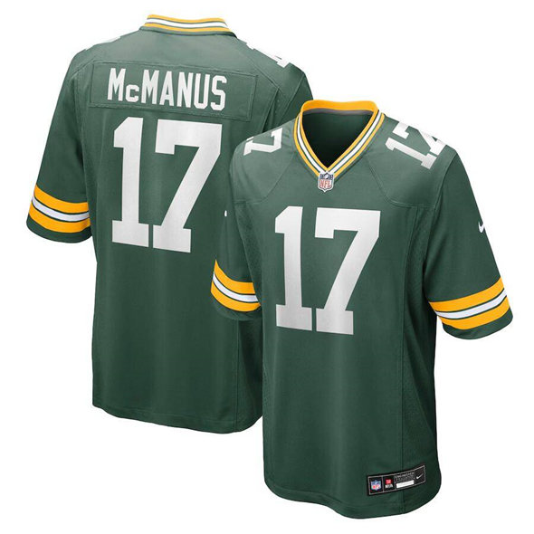 Green Bay Packers #17 Brandon McManus Green Football Stitched Game Jersey