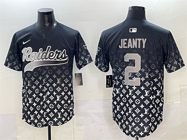 Las Vegas Raiders #2 Ashton Jeanty Black Limited Stitched Baseball Jersey