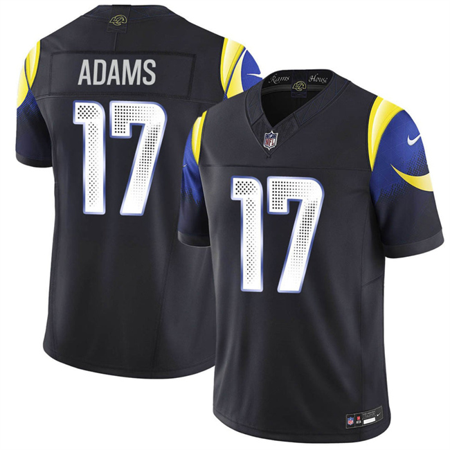 Los Angeles Rams #17 Davante Adams Black 2025 F.U.S.E. ??Rivalries?? Vapor Limited Stitched Football Jersey