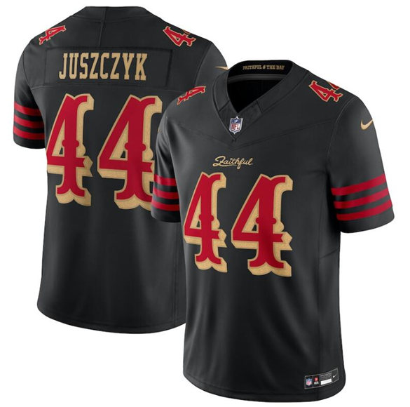 San Francisco 49ers #44 Kyle Juszczyk Black 2025 F.U.S.E. ??Rivalries?? Vapor Limited Football Stitched Jersey