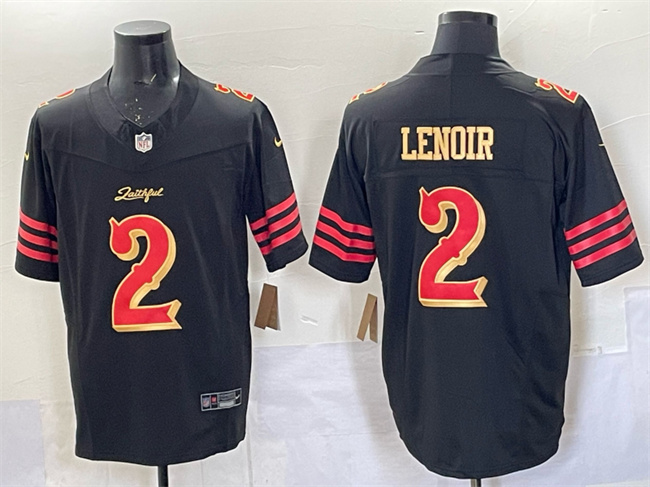 San Francisco 49ers #2 Deommodore Lenoir Black 2025 F.U.S.E. ??Rivalries?? Vapor Limited Stitched Football Jersey