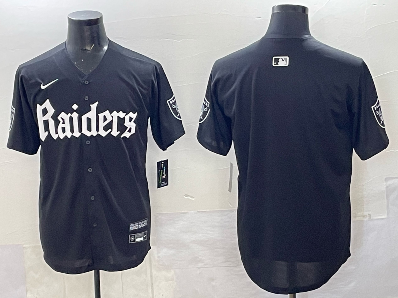 Las Vegas Raiders Blank Black 'Gothic Sin City Shadows Edition' Vapor Limited Stitched Baseball Jersey