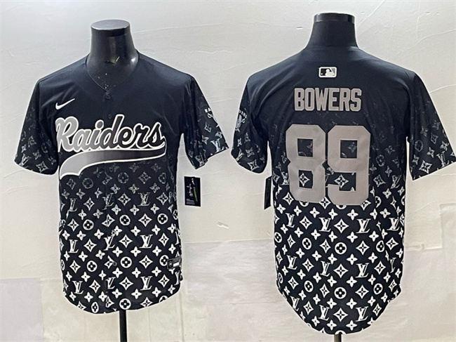Las Vegas Raiders #89 Brock Bowers Black Limited Stitched Baseball Jersey