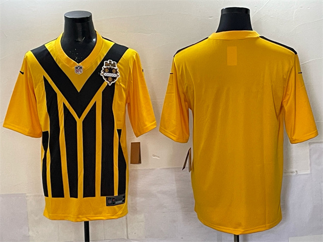 Pittsburgh Steelers Blank Gold 1933 Throwback Alternate Football Stitched Jersey