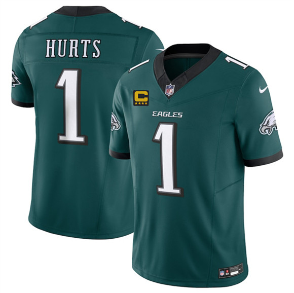 Philadelphia Eagles #1 Jalen Jurts Green 2025 F.U.S.E. With 4-Star C Patch Vapor Untouchable Limited Football Stitched Jersey