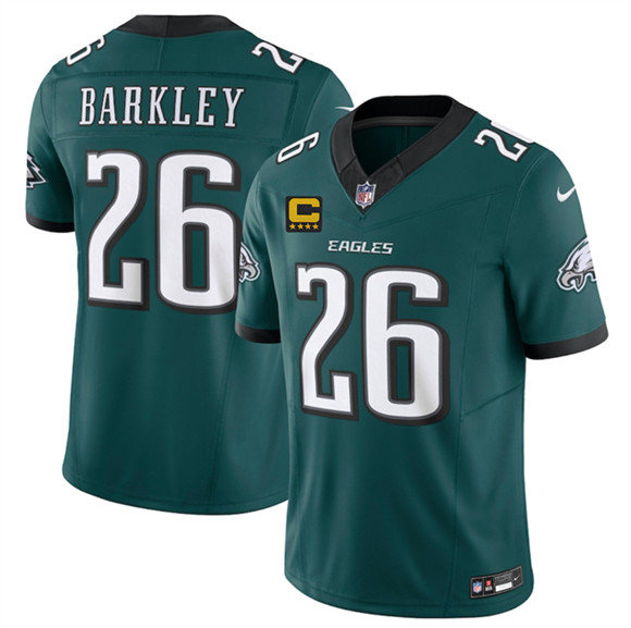 Philadelphia Eagles #26 Saquon Barkley Green 2025 F.U.S.E. With 4-Star C Patch Vapor Untouchable Limited Football Stitched Jersey