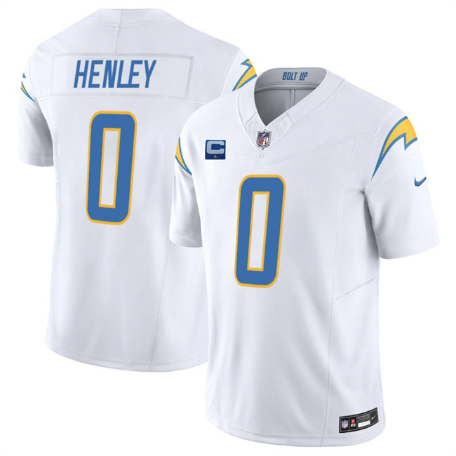 Los Angeles Chargers #0 Daiyan Henley White 2025 F.U.S.E With 1-Star C Patch Vapor Limited Stitched Football Jersey